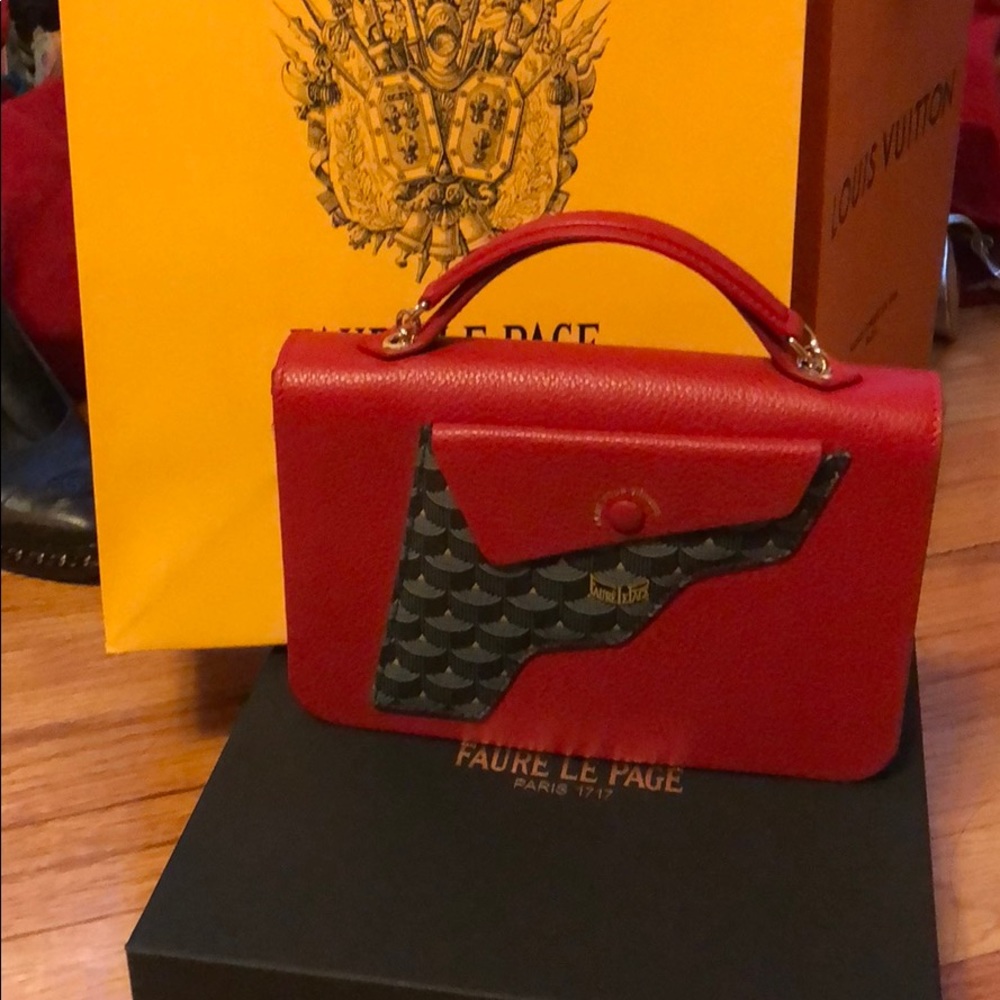 Faure Le Page purse mini-Red,limited edition